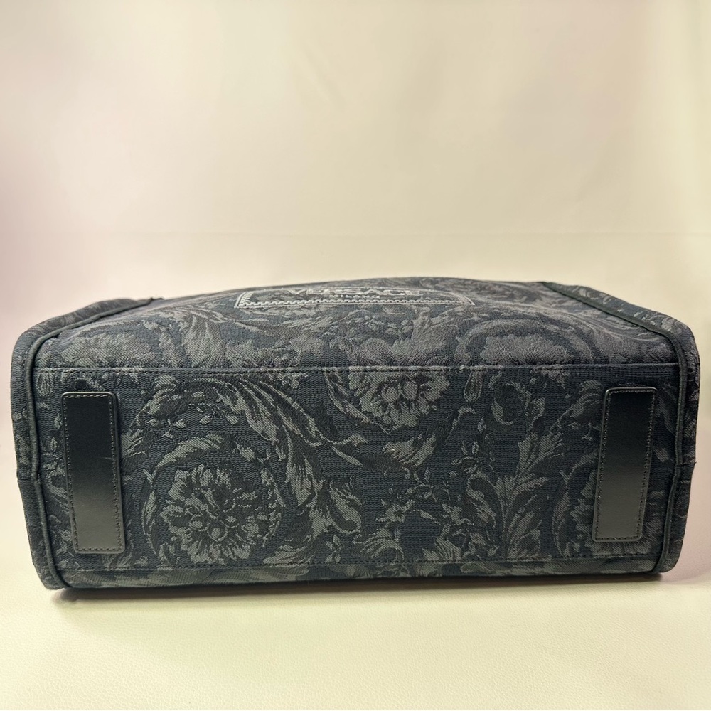 NEW! Versace Barocco Athena Medium Tote Black/Gray - Picture 8 of 12